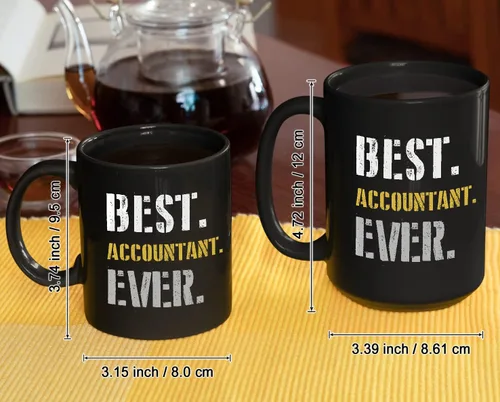 Vista 7 de Best Accountant Ever - Taza de regalo divertida y única, regalo para compañeros de trabajo, regalo para miembros de la familia, regalos
