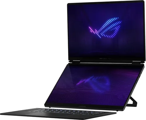 Vista 16 de ASUS ROG Zephyrus Duo Pantalla táctil dual desmontable de 16 pulgadas 3K OLED ROG Nebula HDR 120Hz Copilot+ PC Gaming Notebook Intel Core Ultra 9