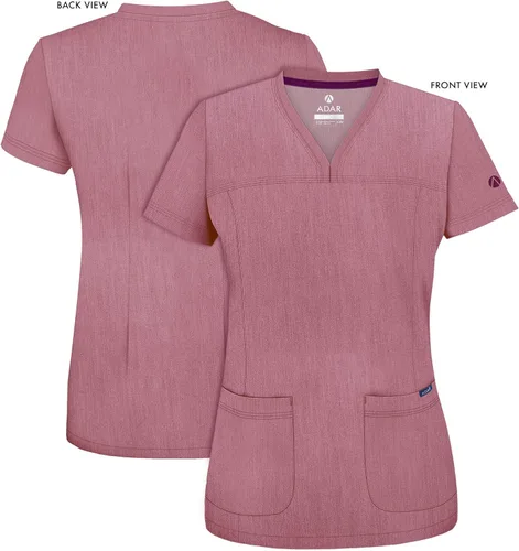 Vista 5 de Adar Pro - Ropa quirúrgica para mujer, camisa con cuello en V