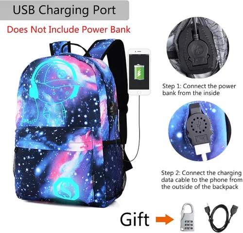 Vista 3 de Lmeison Mochila para adolescentes mochila de anime casual para viajes Portátil