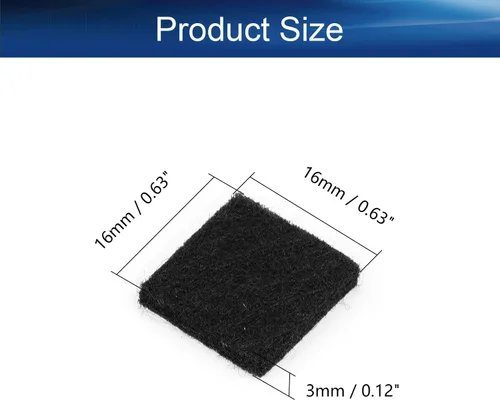 Vista 2 de 48 almohadillas de fieltro para muebles, almohadillas cuadradas de 0.63 pulgadas, protectores de suelo autoadhesivos antiarañazos para pies