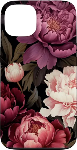 Vista 7 de Carcasa para iPhone 17 con diseño floral de peonía rosa magenta y rubor