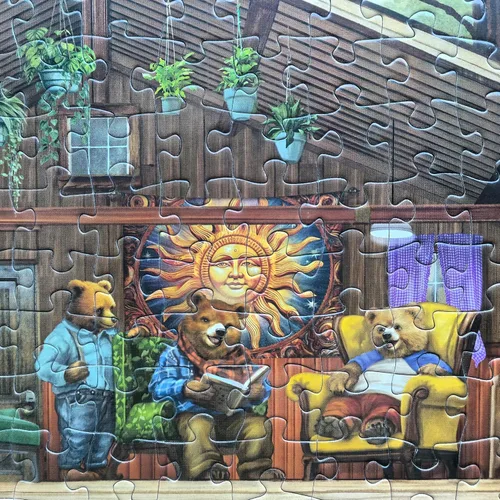 Vista 6 de Artist Chris Bigelow - Bear Cabin - Rompecabezas de 500 piezas para adultos