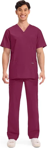 Vista 94 de Cherokee WW Professionals WW695 - Camisa de uniforme sanitario para hombre, con cuello en V