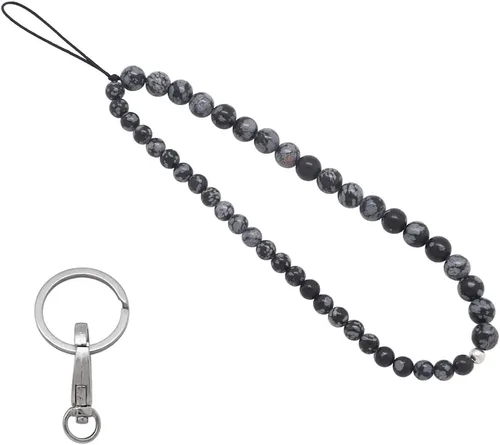 Vista 10 de C&L Accessories - Colgante con cuentas para teléfono celular, correa de muñeca, piedra preciosa natural hecha a mano