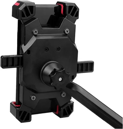Vista 4 de Soporte genérico para móvil para bicicleta, universal, para scooter, espejo retrovisor, teléfono celular a la moda (negro A)