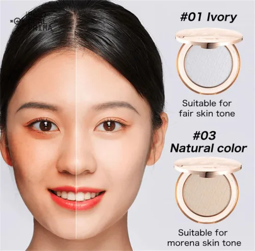 Vista 2 de Polvo facial Gold Diamond, para corrector e ilumina todo el día, de larga duración y control de aceite, cosméticos faciales ligeros