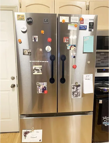 Vista 7 de Manija magnética para puerta de refrigerador, mango magnético fuerte para refrigerador, barra de repuesto para nevera, hornos microondas