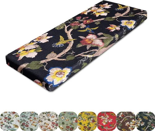 Vista 35 de Cojín de banco de tamaño personalizado, 30 colores, cojín de asiento de ventana panorámica, espuma gruesa de tapicería de 1.18 pulgadas, 1.97