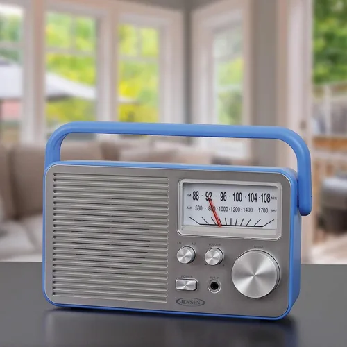 Vista 4 de JENSEN MR-750-BL MR-750 Radio AM/FM portátil (azul)