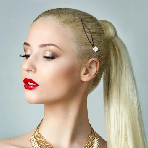Vista 3 de 10 pinzas y pasadores geométricos de metal para el cabello, accesorios minimalistas para el cabello para mujeres y niñas, bodas y peinados (negro)