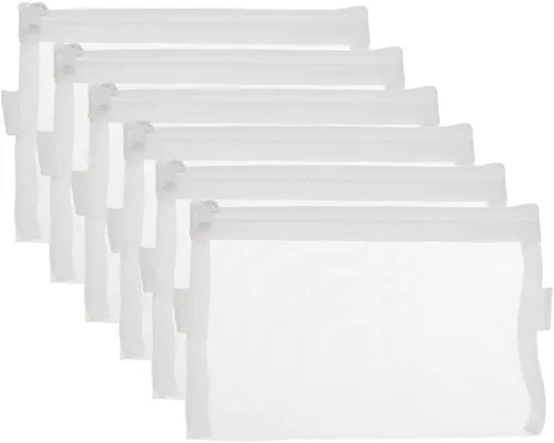 Vista 12 de HYFAN Bolsa de archivos con cremallera, transpirable, de malla transparente, para documentos, almacenamiento para suministros de oficina