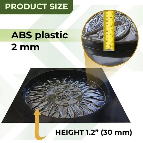 Vista 5 de Sun Moon Garden Stone Stepping Mold Pathmaker Molde de hormigón - Adoquines de hormigón prefabricados de piedra de sol