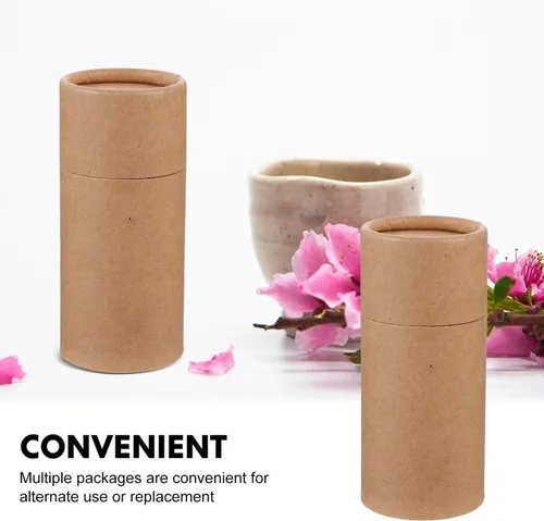 Vista 2 de Hemoton 20 cajas de regalo cilíndricas de papel de 5.27 x 4.56 x 2.28 pulgadas con tapas para almacenamiento de botellas de aceite esencial, té