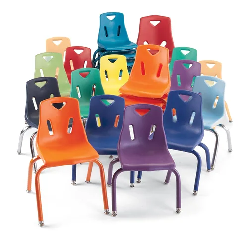 Vista 7 de Berries - Silla apilable con patas recubiertas de polvo