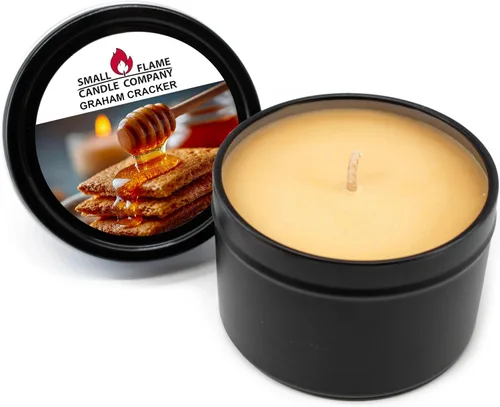 Vista 6 de Vela de soja de coco natural hecha a mano de Small Flame Candle Company (frambuesa y vainilla negra)