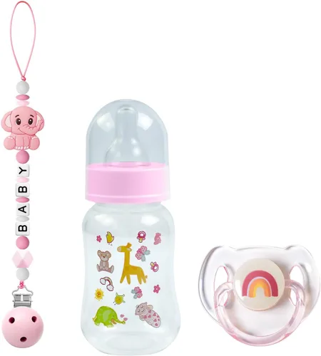 Vista 14 de SCOM Juego de Accesorios para Muñeca Bebé Reborn - Chupetes Magnéticos Arcoíris y Biberones para Muñeca Bebé Removibles Reutilizables con Clips