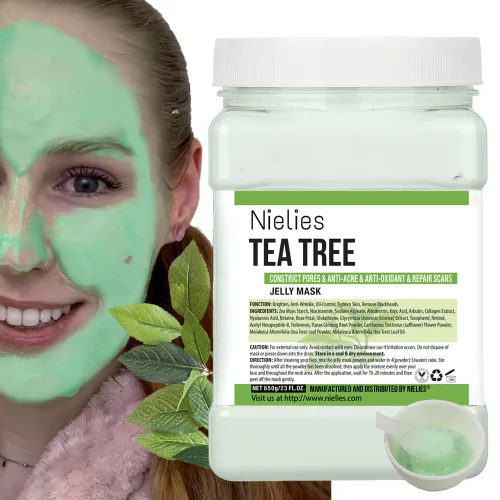 Vista 9 de Mascarilla facial de gelatina de árbol de té de 24 quilates para tratamientos faciales, hidratante, antienvejecimiento y nutritiva, máscaras