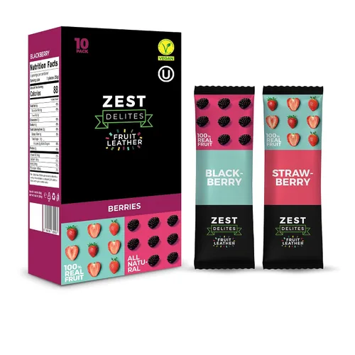 Vista 14 de Barras de fruta seca de Zest Delites, aperitivos de cuero de fruta, paquete de aperitivos saludables para adultos y niños, Lavashak, vegano, tiras