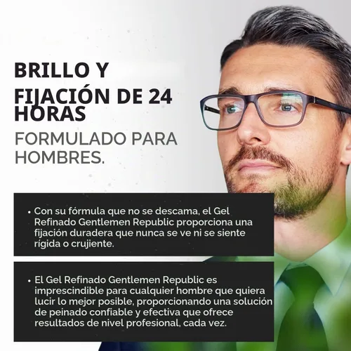 Vista 9 de Gentlemen Republic Gel para el cabello refinado para hombres de 16 onzas, 2