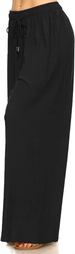 Vista 3 de Pantalones Palazzo para mujer, pantalones culottes sólidos y a rayas