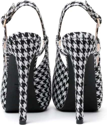 Vista 6 de Joseywade Zapatos de tacón alto con punta abierta para mujer, tacón de aguja, 5 pulgadas, para fiesta, boda, vestido de boda