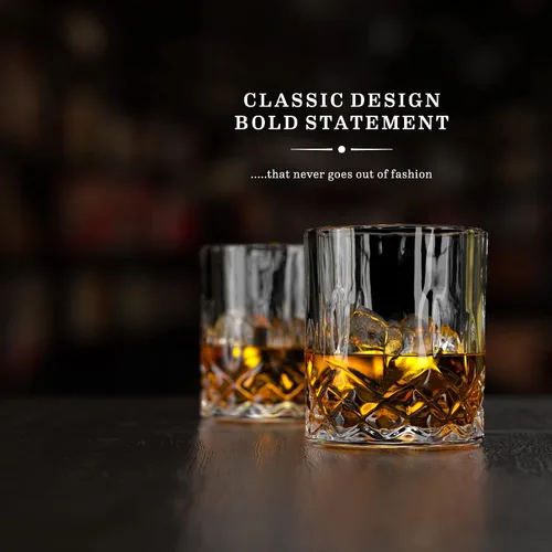 Vista 5 de Juego de regalo de vasos de whisky, vasos de whisky de alta calidad a la antigua, regalos para cumpleaños de hombres o mujeres; caja de regalo