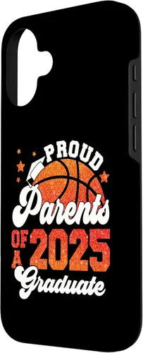 Vista 2 de iPhone 16 Parents of a 2025 Graduate Senior Graduation Basketball Case