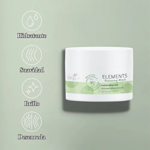 Vista 6 de Wella Professionals Elements - Mascarilla hidratante sin silicona para todo tipo de cuero cabelludo normal a graso Fl oz