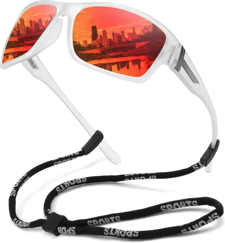 Vista 12 de STORYCOAST Gafas de sol polarizadas deportivas para hombres y mujeres, marco irrompible para ciclismo, pesca, conducción