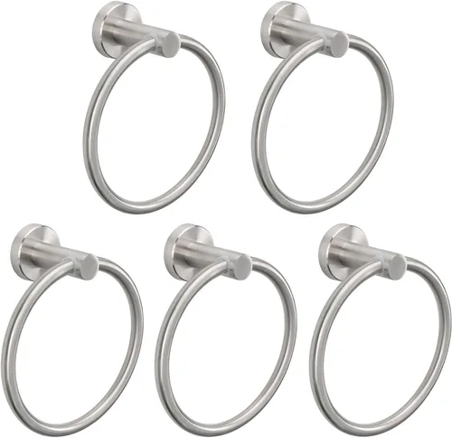 Vista 22 de NearMoon Anillo de Toalla de Baño, Accesorios de Ferretería de Baño - Soporte de Toalla de Mano de Acero Inoxidable Engrosado para Baño, Colgador