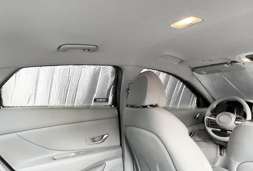 Vista 5 de YelloPro - Parasol para asiento delantero para ventana lateral (juego de 2) ajuste personalizado para Hyundai Elantra Sedan 2021, 2022, 2023, 2024