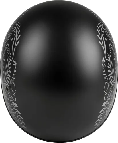 Vista 3 de GMAX HH-65 Naked Motorcycle Street Half Casco (rosa mate negro/plata, L)