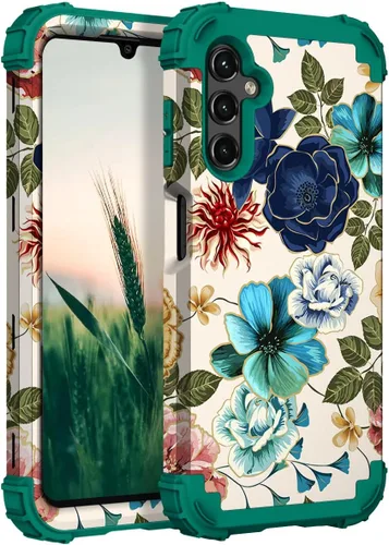 Vista 13 de Hocase Funda para Galaxy A37 5G, protección resistente a prueba de golpes, parachoques de goma de silicona suave+funda protectora híbrida