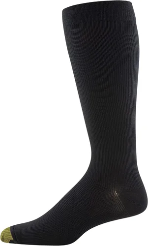 Vista 3 de GOLDTOE Calcetines de compresión suave sobre la pantorrilla para hombre, multipares