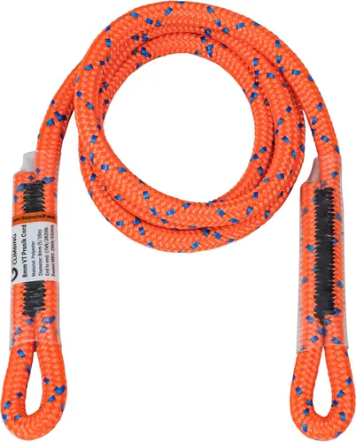 Vista 8 de GM CLIMBING 8mm (5/16") Prusik Swen Ojo a Ojo Precosido 30 pulgadas / 45 pulgadas Negro-30 pulgadas