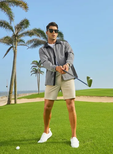 Vista 4 de JMIERR Chaqueta impermeable de golf con cremallera completa para hombre, senderismo, actividades al aire libre, uso diario, entrenamiento deportivo