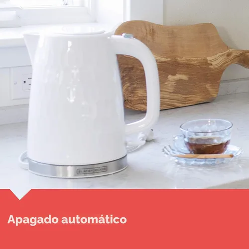 Vista 8 de BLACK+DECKER - Tetera eléctrica inalámbrica de 1,7 L, color blanco