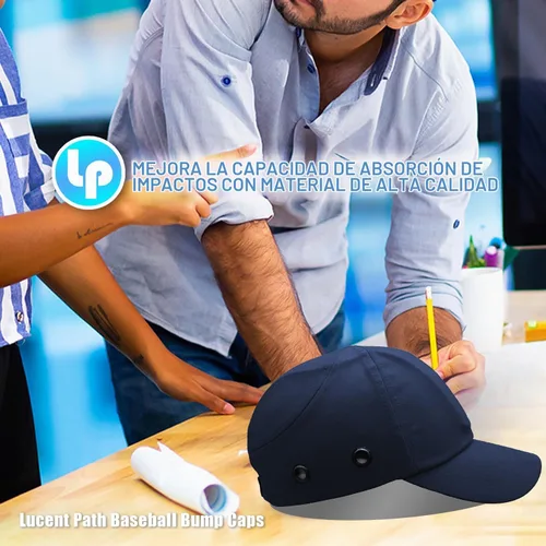 Vista 9 de Casco de béisbol azul océano de seguridad para hombres y mujeres