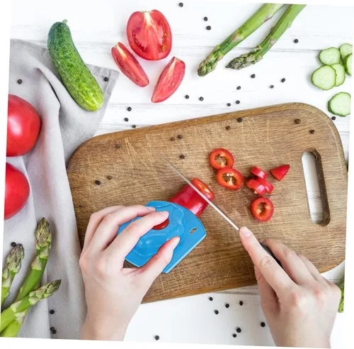 Vista 8 de Cabilock Protectores de dedos para cortar práctico soporte de seguridad alimentaria para verduras, frutas, carnes al azar