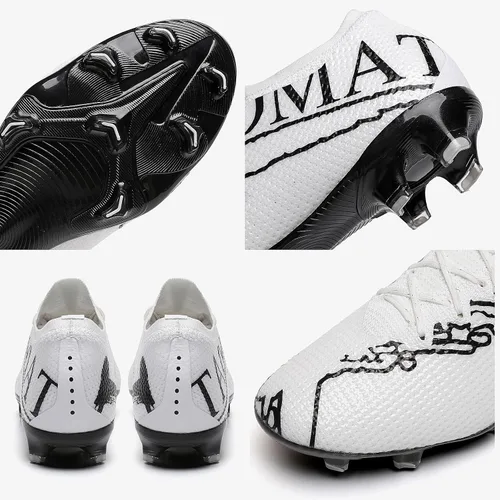 Vista 4 de Indoor Soccer Shoes for Mens Womens Turf Soccer Cleats for Kids Big Boys High Ankle Football Boots AG FG TF Training Sneakers