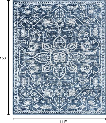 Vista 70 de Well Woven - Alfombra tejida estilo vintage con diseño de medallón, 68 x 120 cm