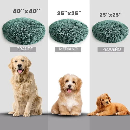 Vista 5 de Muddy Mat® Cloud K-9 cama para perros y gatos, cama suave y relajante en forma de dona, material de chenille, funda extraíble, lavable y apta