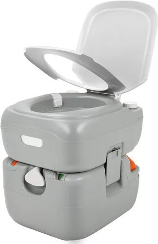 Vista 13 de YITAMOTOR Baño portátil de 6.34 galones para acampar con colección de papel Gris