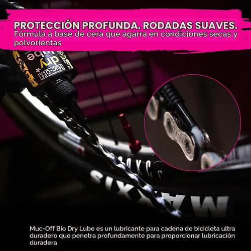 Vista 6 de Muc-Off Nano Tech - Limpiador de bicicletas de 1 litro y lubricante de cadena Bio Dry de 120 ml en paquete con toalla de microfibra Kit