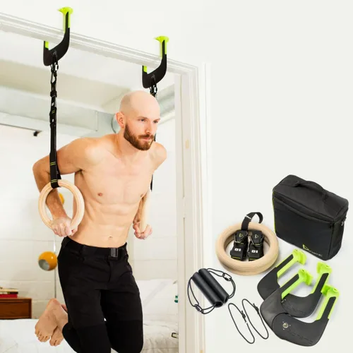 Vista 2 de Duonamic Eleviia: Portable Doorway Pull-Up Bar – Lightweight, Travel-Ready, 250 lb Capacity