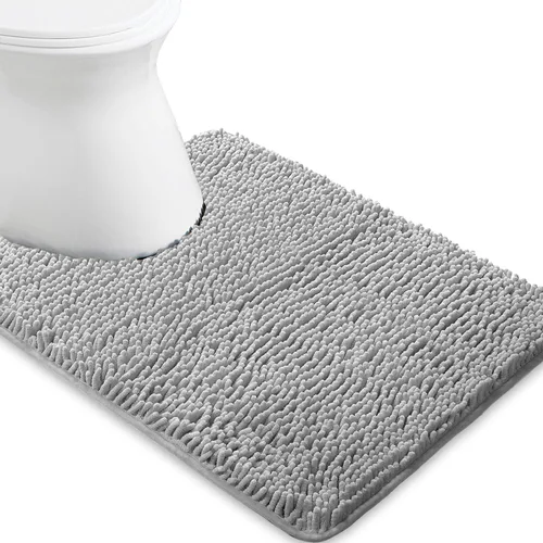 Vista 257 de Yeaban Alfombra de pasillo de baño de 24 x 72 pulgadas, antideslizante, alfombra de baño larga de felpilla gruesa, absorbente y lavable, alfombra