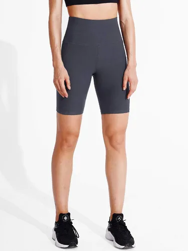 Vista 7 de CADMUS Paquete de 3 pantalones cortos de entrenamiento de cintura alta para mujer de 8 pulgadas, pantalones cortos de yoga con dos bolsillos