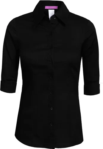 Vista 18 de NE PEOPLE Camisa de oficina con botones y manga 3/4 a medida para mujer