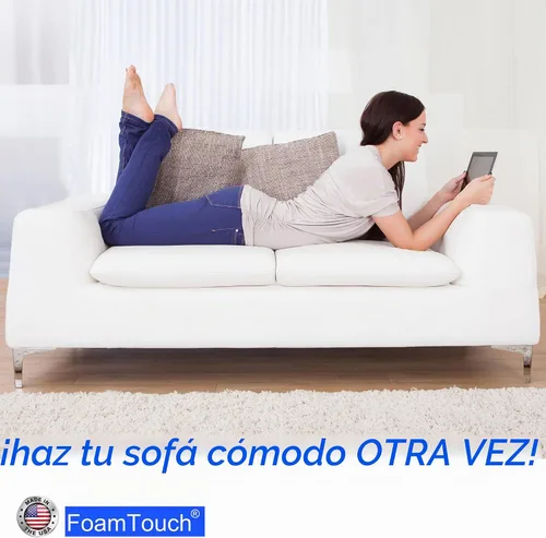 Vista 4 de FoamTouch Cojín de espuma para tapicería de alta densidad, 1 pulgada de alto x 30 pulgadas de ancho x 96 pulgadas de largo, fabricado en Estados
